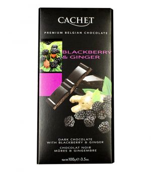 Cachet Hořká čokoláda s ostružinami a zázvorem 100 g